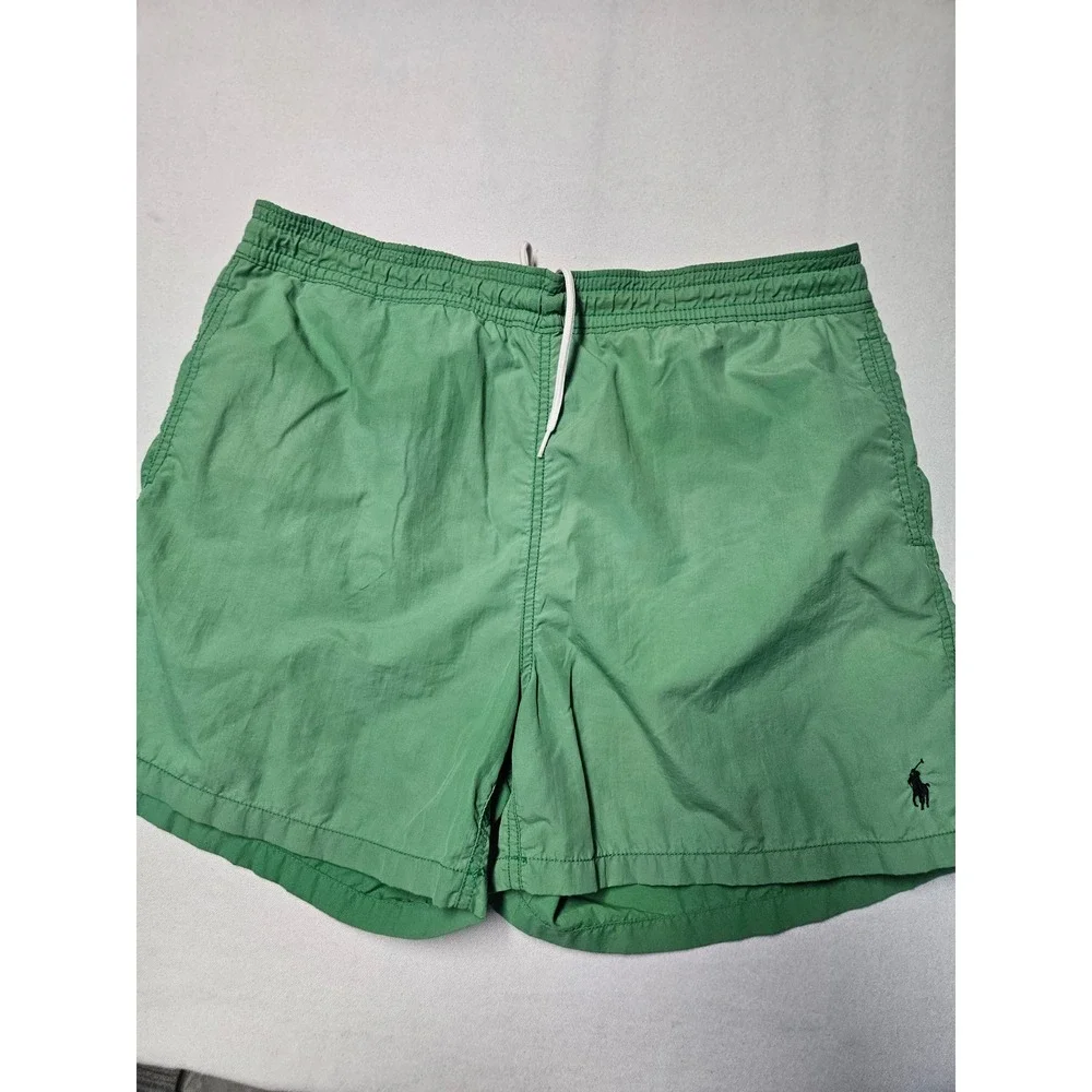 Polo Ralph Lauren Swim Trunks Mens Large Green Mesh Lined Pony Logo Shorts